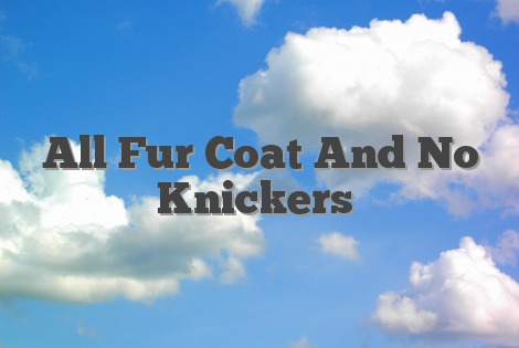All Fur Coat And No Knickers English, All Fur Coat And No Knickers Meaning