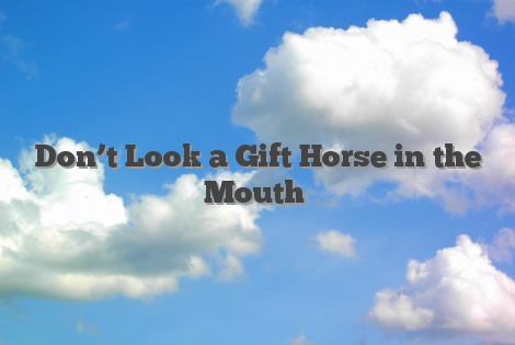 Don't Look a Gift Horse in the Mouth - English Idioms & Slang Dictionary