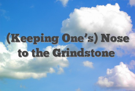 (Keeping One’s) Nose to the Grindstone