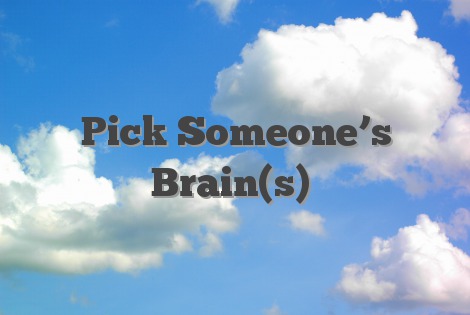 Pick Someone’s Brain(s)