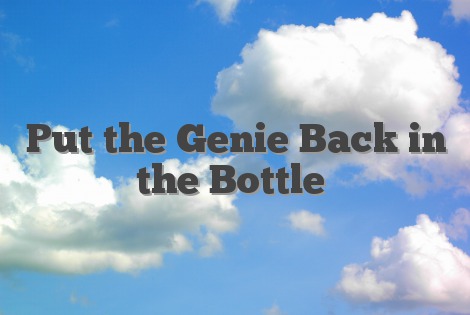 Put the Genie Back in the Bottle
