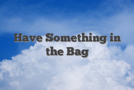 Have Something in the Bag
