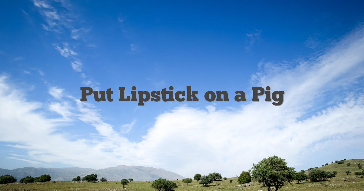 Put Lipstick on a Pig