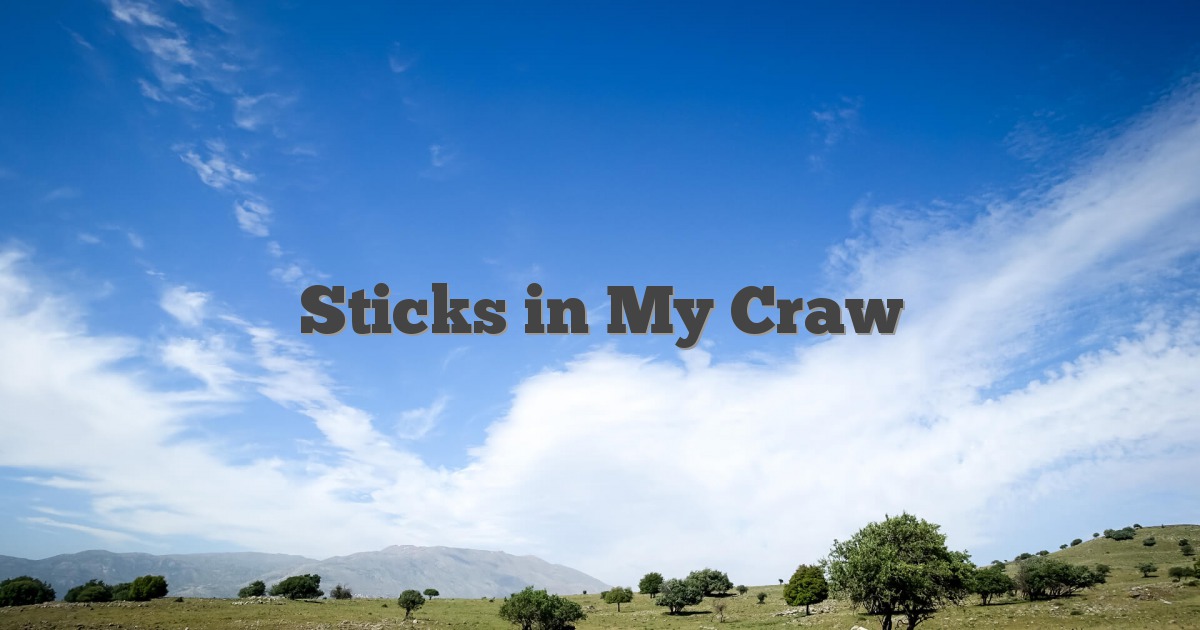 Sticks in My Craw